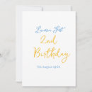 Search for blue and yellow birthday invitations Elegant