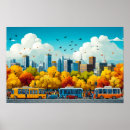 Search for city posters Illustration