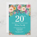 Search for pink and teal birthday invitations Adult birthday party