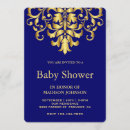 Search for royal blue gold baby shower invitations Vintage