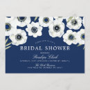 Search for anemone bridal shower invitations Blue