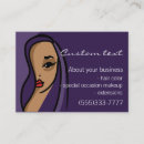 Search for afro business cards Makeup artist