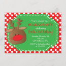 Search for polka dot christmas invitations Reindeer