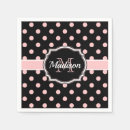 Search for black and gold polka dot napkins Girly