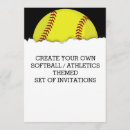 Search for softball birthday invitations Team