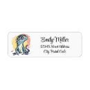 Search for lizard return address labels Cartoon