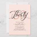 Search for rose gold thirty birthday invitations Script