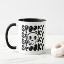 Search for black and white skull mugs Spooky