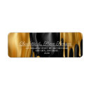 Search for black gold foil return address labels Formal