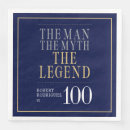 Search for 100th birthday napkins Gold