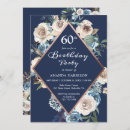 Search for rose gold and navy blue birthday invitations Watercolor