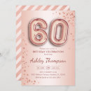 Search for balloons 60th birthday invitations Elegant
