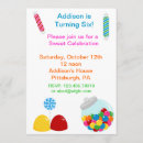 Search for candyland 1st birthday invitations Girl