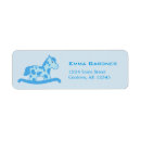Search for rocking horse return address labels Blue