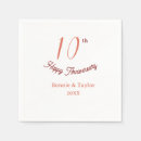 Search for 10th anniversary napkins 10 20 30 40