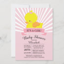 Search for duck baby girl shower invitations Cute