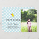 Search for blue gingham invitations Duck