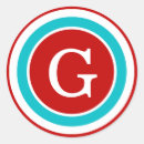 Search for red circle monogram stickers Circles