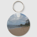 Search for footprints in the sand key rings Ocean