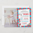 Search for dr seuss 1st birthday invitations Boy girl birthday
