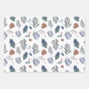Search for pine cone wrapping paper Red berries