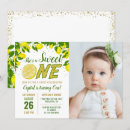 Search for sweet one invitations Lemon