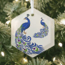 Search for peacock christmas tree decorations Glass