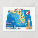 Search for cartoon maps postcards United states