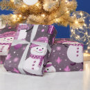 Search for purple snowman wrapping paper Pattern
