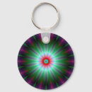 Search for fractal flowers key rings Blue