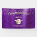 Search for purple and gold graduation banners Glitter