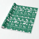 Search for winter forest animal wrapping paper Green