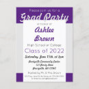 Search for purple and silver graduation invitations High school