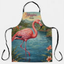 Search for retro flamingo aprons Tropical