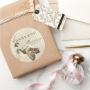 Search for vintage round wedding stickers Typography