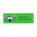 Search for soccer return address labels Cartoon