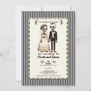 Search for cartoon bride and groom wedding invitations Vintage