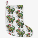 Search for dinosaur christmas stockings Santa