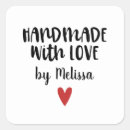 Search for handmade square stickers Heart