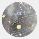 Search for galaxy round stickers Astronaut birthday