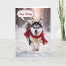 Search for husky christmas cards Snow