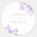 Search for purple floral wedding stickers Violet