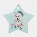 Search for white husky christmas tree decorations Pet