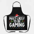Search for video games aprons Santa