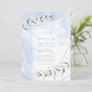 Search for dusty blue eucalyptus wedding invitations Classy modern minimal