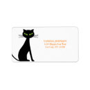 Search for orange and black return address labels Cat
