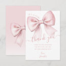 Search for pink bow thank you cards Girly