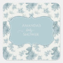 Search for vintage floral baby shower stickers Dusty blue