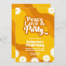 Search for peace love birthday invitations Hippie birthday party