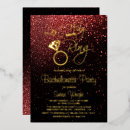 Search for red black hens party invitations Glitter